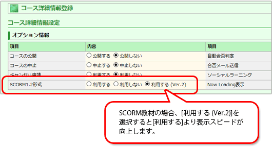 SCORM教材設定イメージ図