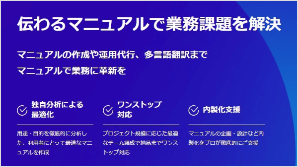 マニュアル制作イメージ