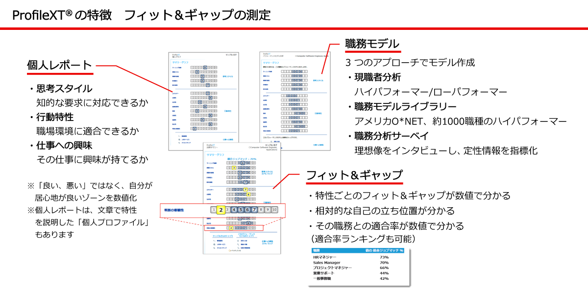 ProfileXT®の特徴の特徴 JOB FITとは