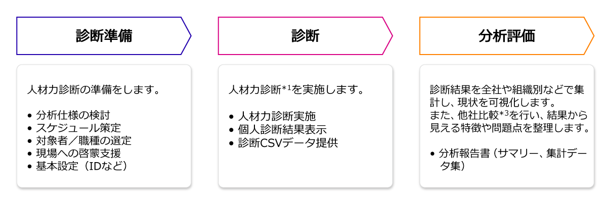 Knowledge Co-Creating人材力診断コンサルサービスのステップ