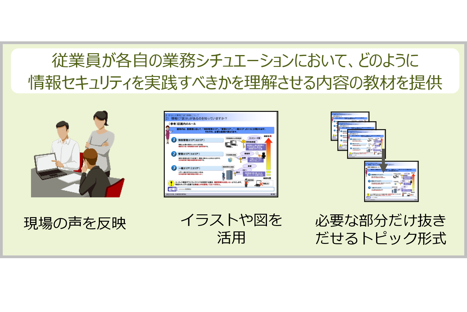 現場で活かせる教育効果の高いセキュリティ教材の制作