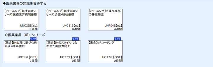 ◆医薬業界の知識を習得する\n◇医薬業界（MR）シリーズ