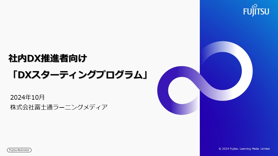 「DXスターティングプログラム」スライドイメージ