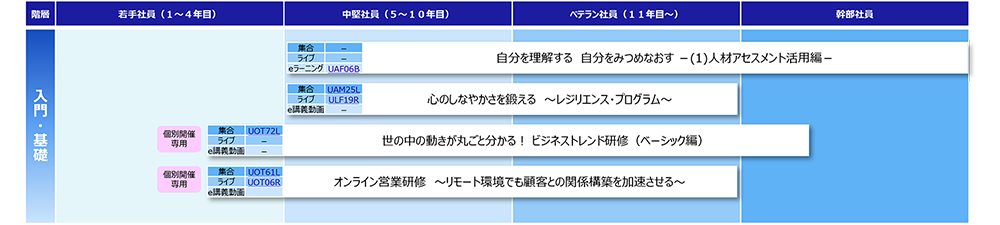 適応力(入門・基礎)コースマップ